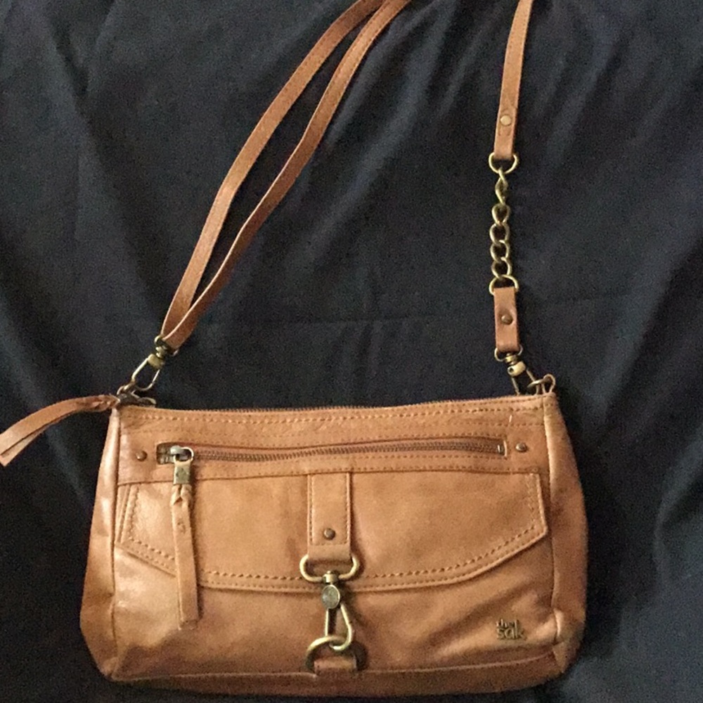 The Sak Tan Leather Crossbody Purse
